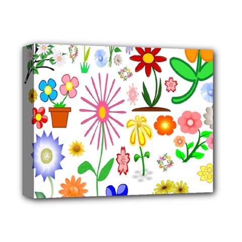 Summer Florals Deluxe Canvas 14  X 11  (framed) by StuffOrSomething