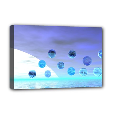 Moonlight Wonder, Abstract Journey To The Unknown Deluxe Canvas 18  X 12  (framed) by DianeClancy