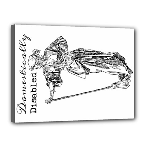Domestically Disabled Canvas 16  X 12  (framed) by StuffOrSomething