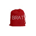 Brat Red Drawstring Pouch (Small) View1