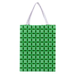 Green Abstract Tile Pattern Classic Tote Bag by GardenOfOphir