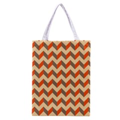 Modern Retro Chevron Patchwork Pattern  Classic Tote Bag by GardenOfOphir