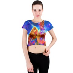 Cosmic Mind Crew Neck Crop Top by icarusismartdesigns