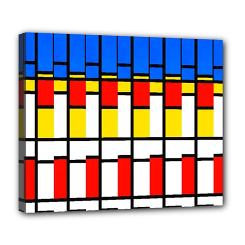 Colorful Rectangles Pattern Deluxe Canvas 24  X 20  (stretched)