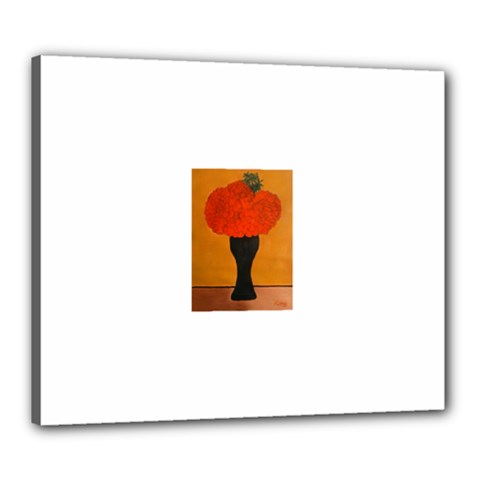Flower Painting Canvas 24  X 20  by JUNEIPER07