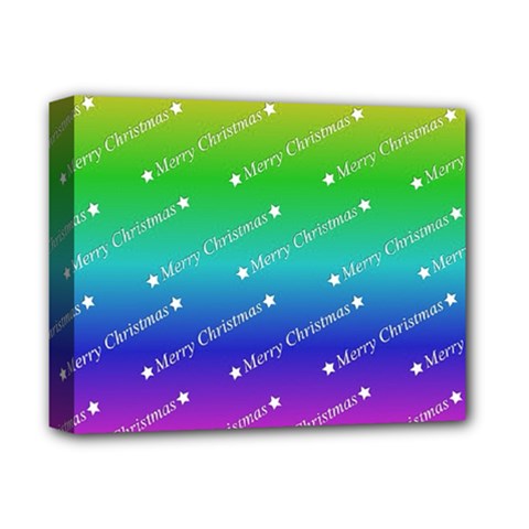 Merry Christmas,text,rainbow Deluxe Canvas 14  X 11  by ImpressiveMoments