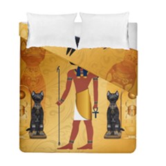 Anubis, Ancient Egyptian God Of The Dead Rituals  Duvet Cover (twin Size) by FantasyWorld7