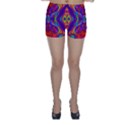 Butterfly Abstract Skinny Shorts View1