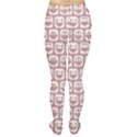 Light Pink And White Owl Pattern Women s Tights View2