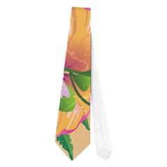 Cute Toucan With Palm And Flowers Neckties (one Side)  by FantasyWorld7