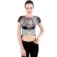 Crew Neck Crop Top by YOSUKE