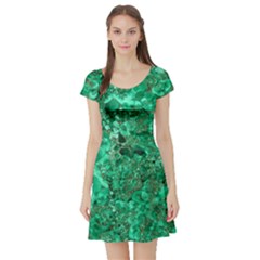 Marble Green Short Sleeve Skater Dresses by trendistuff