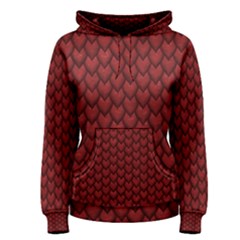 Red Reptile Skin Women s Pullover Hoodies by trendistuff