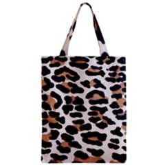 Black And Brown Leopard Zipper Classic Tote Bags by trendistuff