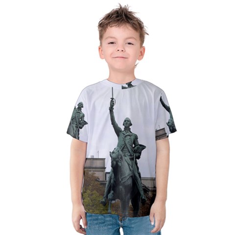 Washington Statue Kid s Cotton Tee by trendistuff