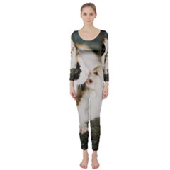 Calico Cat And White Kitty Long Sleeve Catsuit by trendistuff