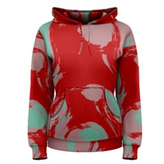 Red Pink Green Texture Women s Pullover Hoodie by LalyLauraFLM