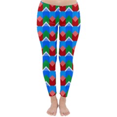 Shapes Rows Winter Leggings by LalyLauraFLM