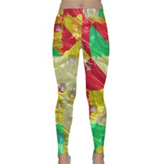 Colorful 3d Texture   Yoga Leggings by LalyLauraFLM