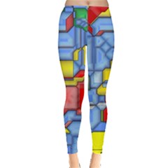 3d Shapes Leggings by LalyLauraFLM