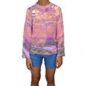 Glorious Skies, Abstract Pink And Yellow Dream Kid s Long Sleeve Swimwear View1