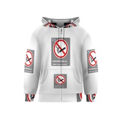 No Smoking  Kids  Zipper Hoodie by MRTACPANS