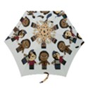 The Walking Dead   Main Characters Chibi   Amc Walking Dead   Manga Dead Mini Folding Umbrellas View1