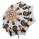 The Walking Dead   Main Characters Chibi   Amc Walking Dead   Manga Dead Hook Handle Umbrellas (Large) View2