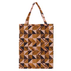 Brown Tiles Classic Tote Bag by FunkyPatterns