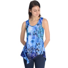 Clockwork Blue Sleeveless Tunic by icarusismartdesigns