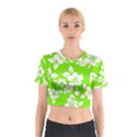 Lime Hawaiian Cotton Crop Top View1