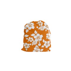 Orange Hawaiian Drawstring Pouches (xs)  by AlohaStore