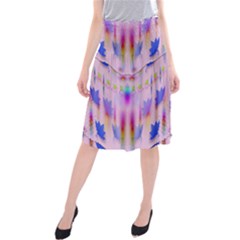 Rainbows And Leaf In The Moonshine Midi Beach Skirt by pepitasart