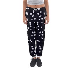 Black And White Starry Pattern Women s Jogger Sweatpants by DanaeStudio