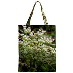White Summer Flowers Zipper Classic Tote Bag by picsaspassion
