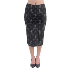 Surfing Motif Pattern Midi Pencil Skirt by dflcprintsclothing