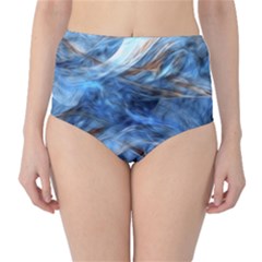 Blue Colorful Abstract Design  High-waist Bikini Bottoms by designworld65