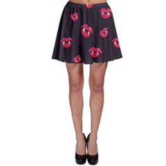 Pattern Of Vampire Mouths And Fangs Skater Skirt by CreaturesStore