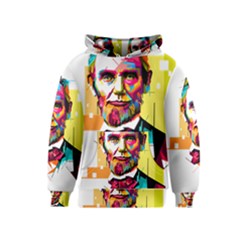 Abraham Lincoln Kids  Pullover Hoodie by bhazkaragriz