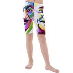 Ghandi Kids  Mid Length Swim Shorts by bhazkaragriz