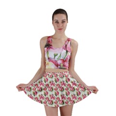 Gorgeous Pink Flower Pattern Mini Skirt by Brittlevirginclothing