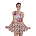 Gorgeous Pink Flower Pattern Mini Skirt View1