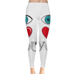 I Love You Leggings  by Valentinaart