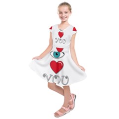 I Love You Kids  Short Sleeve Dress by Valentinaart