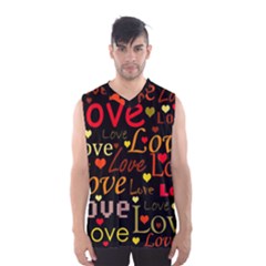 Love Pattern 3 Men s Basketball Tank Top by Valentinaart