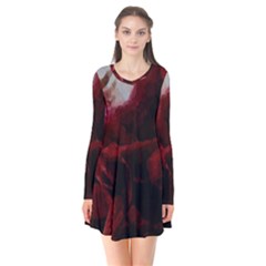 Dark Red Candlelight Candles Flare Dress by yoursparklingshop