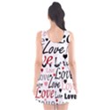 Love pattern - red Scoop Neck Skater Dress View2