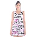 Love pattern - magenta Scoop Neck Skater Dress View1