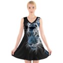 Ghost tiger V-Neck Sleeveless Skater Dress View1