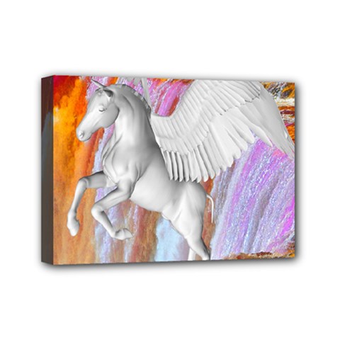 Pegasus Mini Canvas 7  X 5  by icarusismartdesigns